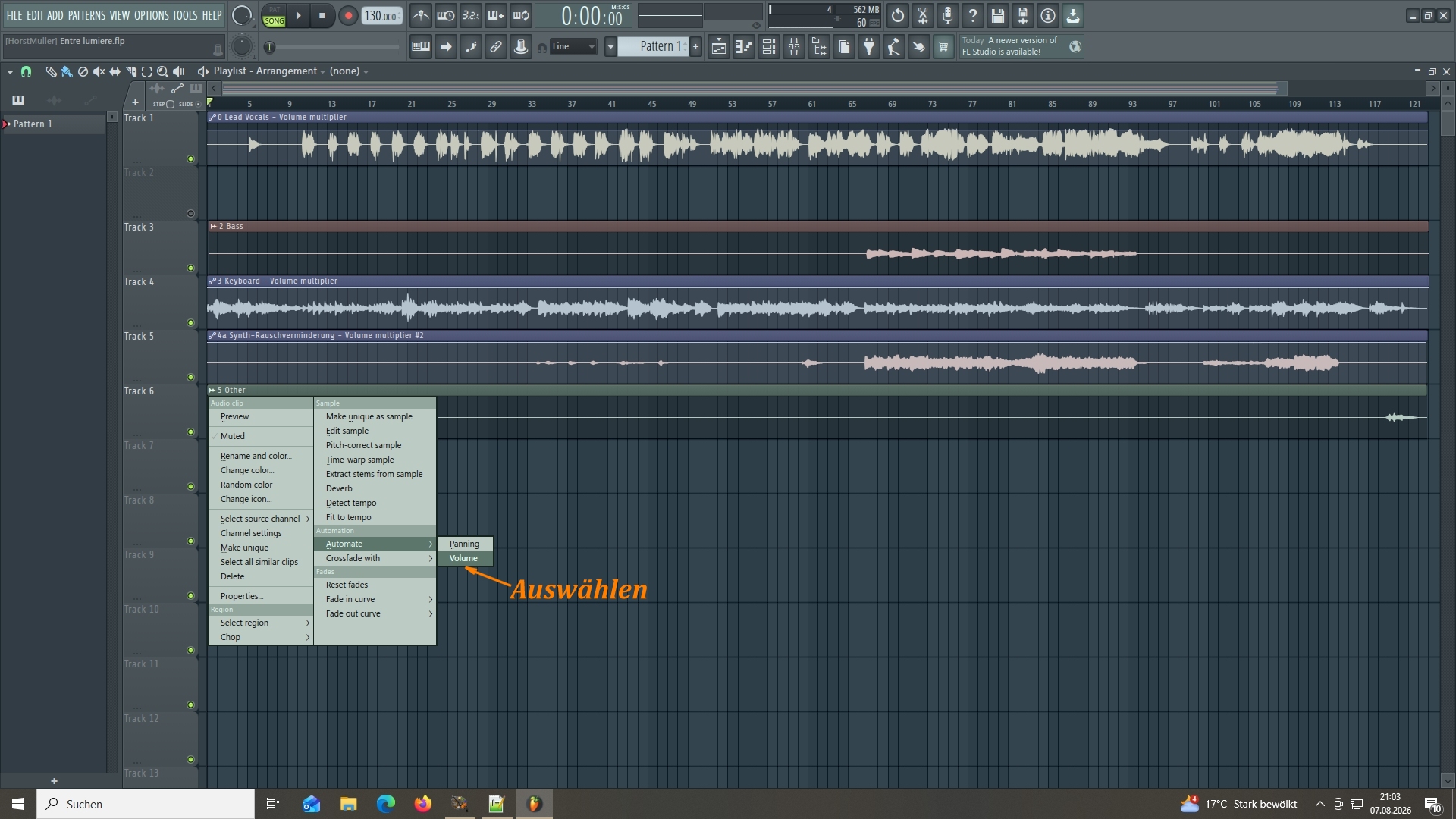 Fl Studio - Automate Volume