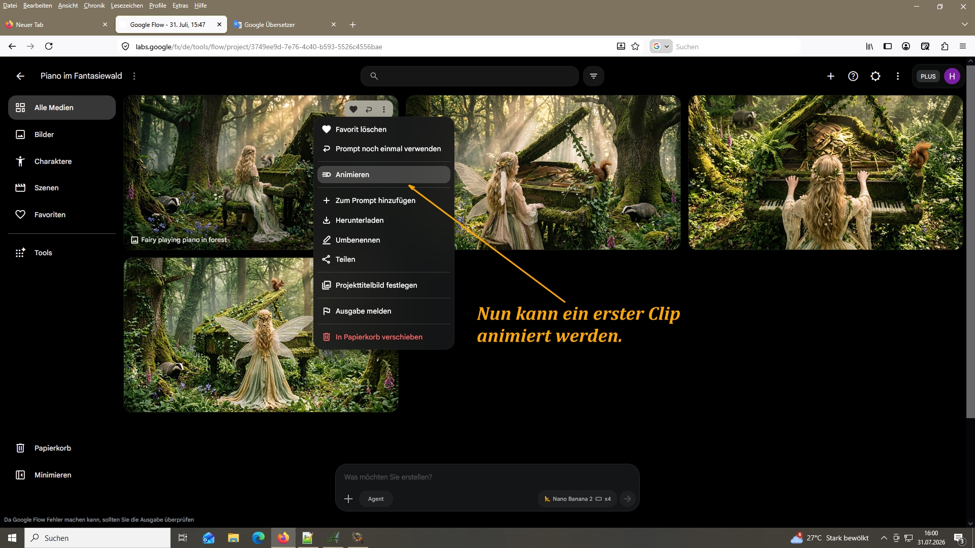 Tutorial - Fee am Piano - Screenshots